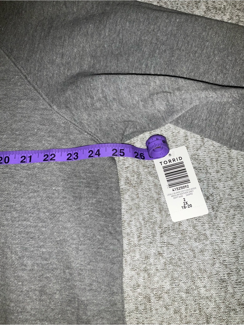 NWT Elle Woods Law Firm Graphic Hoodie Dark Gray with Pink Accent TORRID 2 - Picture 7 of 8